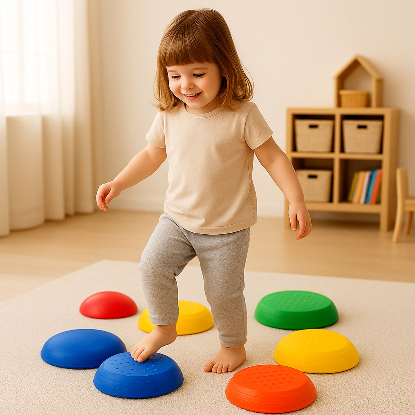 Piedras de Río Sensoriales de Equilibrio