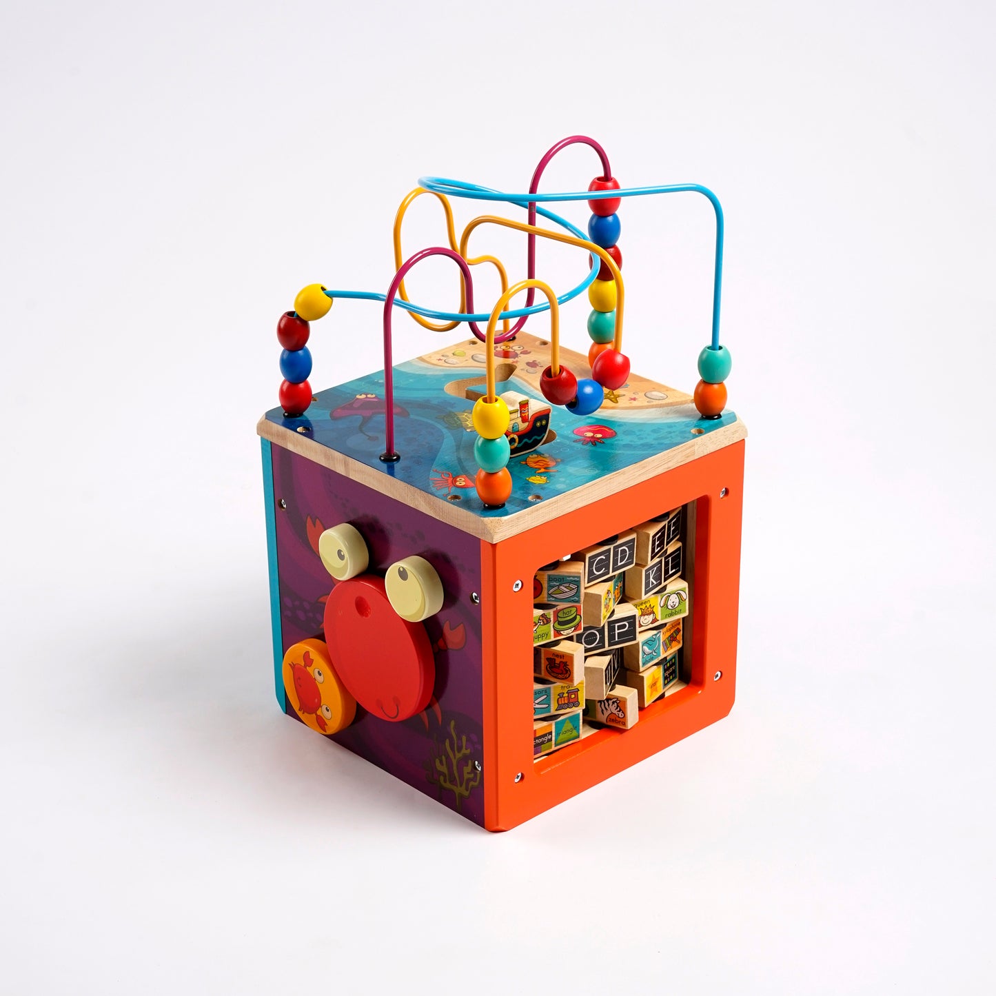 Cubo Sensorial Montessori “Océano de Jueguitos”