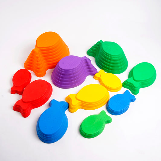 Piedras Sensoriales de Equilibrio con Forma de Pez